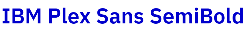 IBM Plex Sans SemiBold шрифт